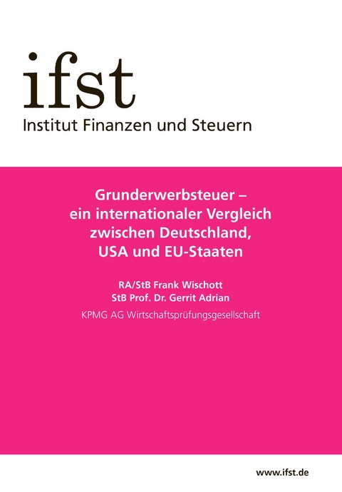 ifst-Brosch&uuml;re - Frank Wischott, Gerrit Adrian
