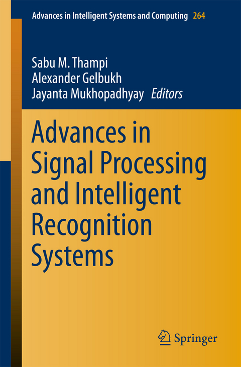 Advances in Signal Processing and Intelligent Recognition Systems - 