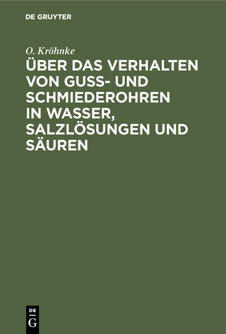 Über das Verhalten von Guß- und Schmiederohren in Wasser, Salzlösungen und Säuren
