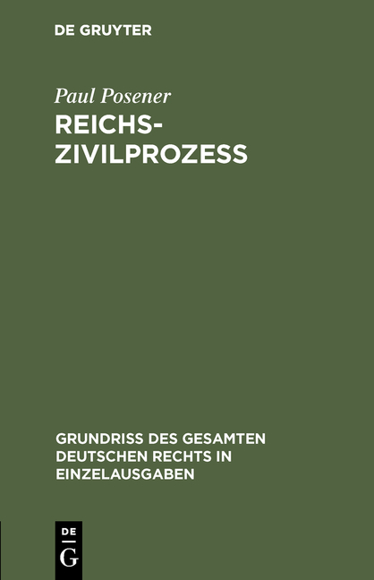 Reichszivilprozeß - Paul Posener