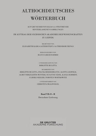 Band VII: O –R. 13. Lieferung (rîhhen bis ringan)