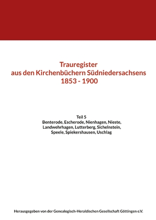 Trauregister aus den Kirchenbüchern Südniedersachsens 1853 - 1900