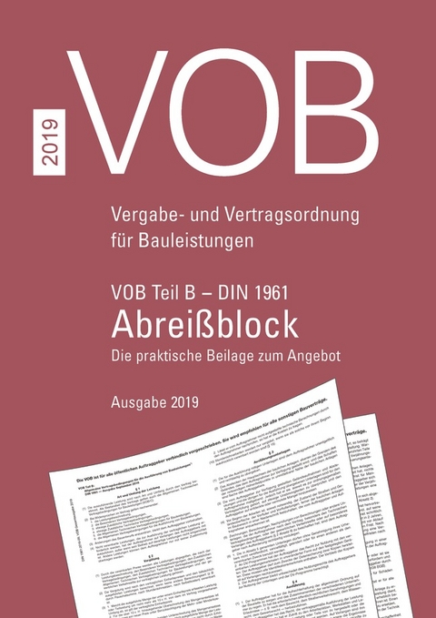 VOB Teil B - DIN 1961 - Abrei&szlig;block