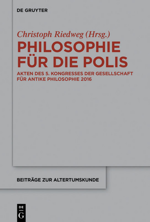 Philosophie f&uuml;r die Polis - 