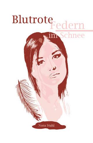 Blutrote Federn im Schnee