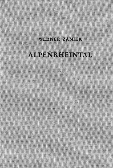 Das Alpenrheintal in den Jahrzehnten um Christi Geburt - Werner Zanier