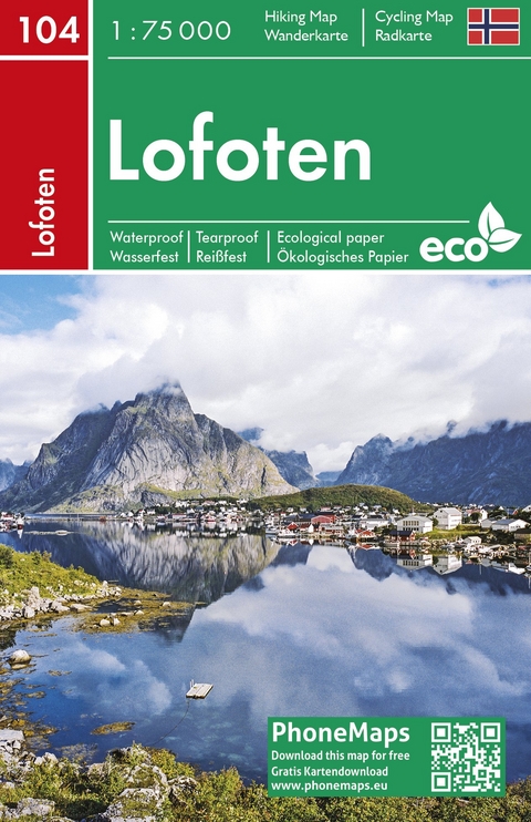 Lofoten, Wander- Radkarte 1 : 75 000