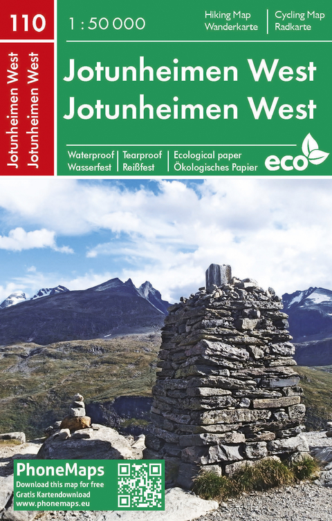 Jotunheimen West, Wander- Radkarte 1 : 50 000