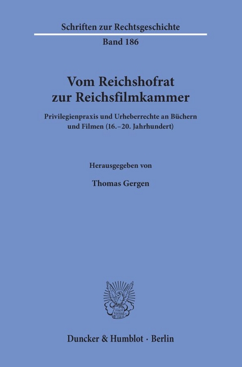 Vom Reichshofrat zur Reichsfilmkammer. - 