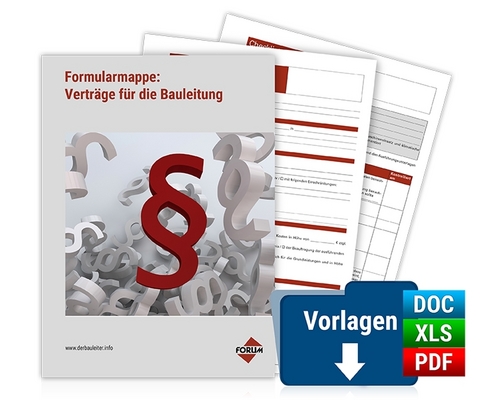Formularmappe: Vertr&auml;ge f&uuml;r die Bauleitung