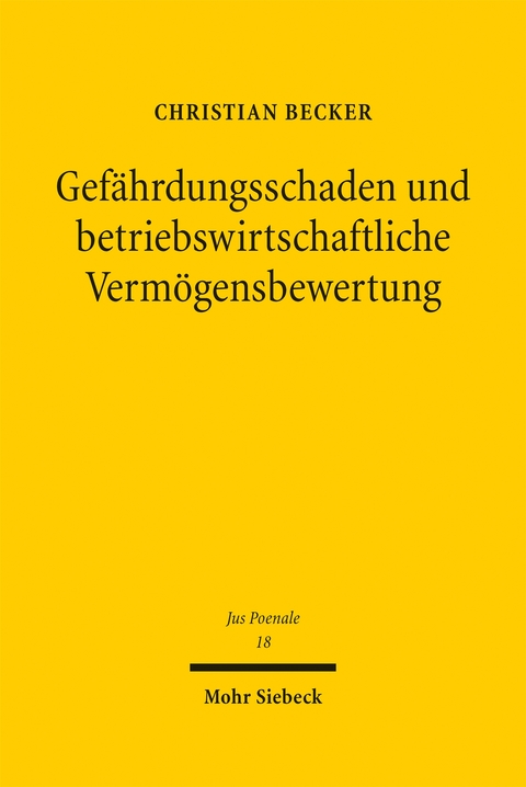 Gef&auml;hrdungsschaden und betriebswirtschaftliche Verm&ouml;gensbewertung - Christian Becker