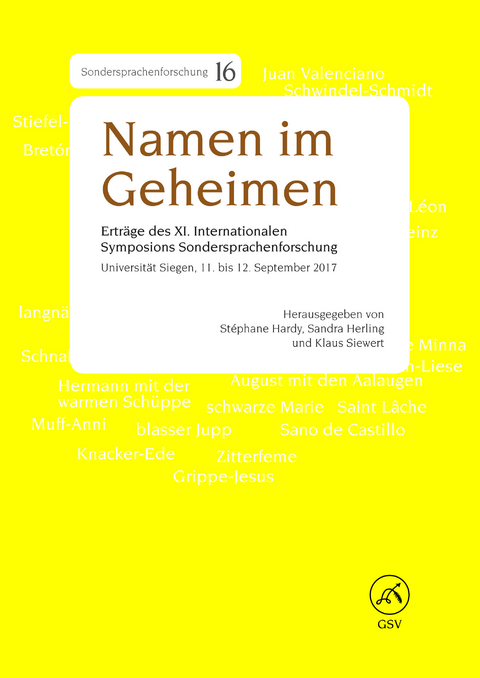 Namen im Geheimen - Klaus Siewert, Sandra Herling, St&eacute;phane Hardy