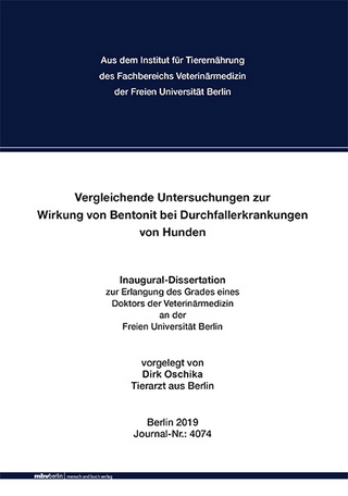 Vergleichende Untersuchungen zur Wirkung von Bentonit bei Durchfallerkrankungen von Hunden