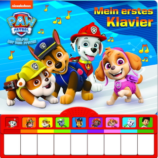 PAW Patrol - Mein erstes Klavier - Kinderbuch mit Klaviertastatur, 9 Kinderlieder, Vor- und Nachspielfunktion, Pappbilderbuch ab 3 Jahren