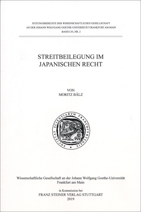 Streitbeilegung im Japanischen Recht - Moritz B&auml;lz