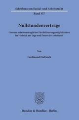 Nullstundenvertr&auml;ge. - Ferdinand Hultzsch