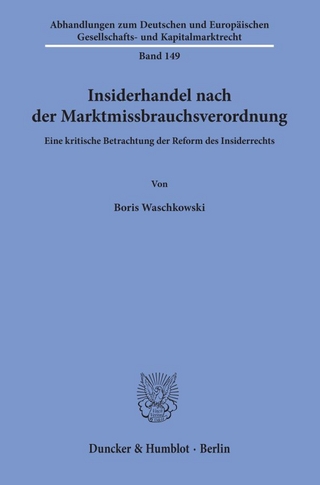 Insiderhandel nach der Marktmissbrauchsverordnung.