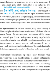 Serialit&auml;t und Wiederholung: revisited - 