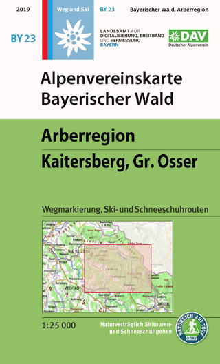Alpenvereinskarte Bayerischer Wald, Arberregion, Kaitersberg, Osser