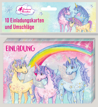 Einladungskarten - Einhorn-Paradies