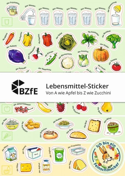 Lebensmittel-Sticker - Von A wie Apfel bis Z wie Zucchini - Ingrid Br&uuml;ggemann