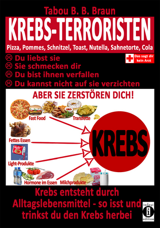 Krebs-Terroristen: Pizza, Pommes, Schnitzel, Toast, Nuss-Nougat-Creme, Sahnetorte, Cola. Du liebst sie, sie schmecken Dir, Du bist ihnen verfallen, Du kannst nicht auf sie verzichten. Aber sie zerstören Dich!