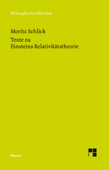 Texte zu Einsteins Relativit&auml;tstheorie - Moritz Schlick