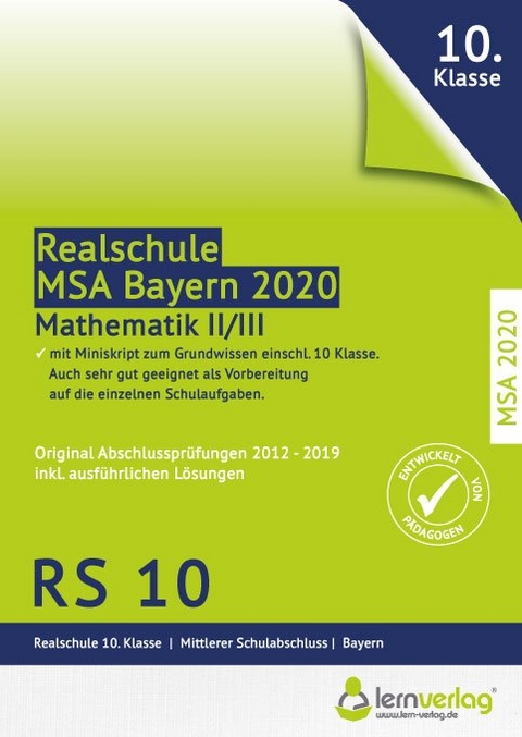 Original Abschlusspr&uuml;fungen Mathematik II Realschule Bayern