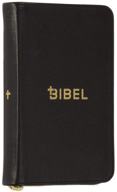 Die Bibel &ndash; Schlachter 2000 &ndash; Miniaturausgabe (Kalbsleder, flexibler Einband, schwarz, Goldschnitt, Rei&szlig;verschluss)