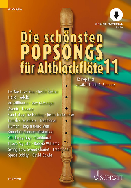 Die sch&ouml;nsten Popsongs f&uuml;r Alt-Blockfl&ouml;te