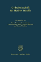 Ged&auml;chtnisschrift f&uuml;r Herbert Tr&ouml;ndle. - 