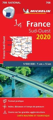 Southwestern France - Michelin National Map 708