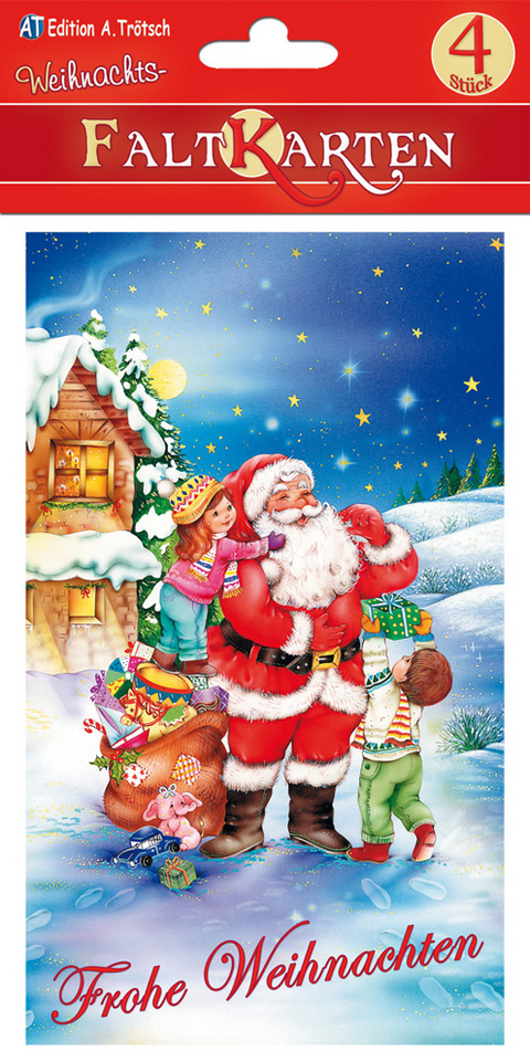 4 Weihnachtsfaltkarten