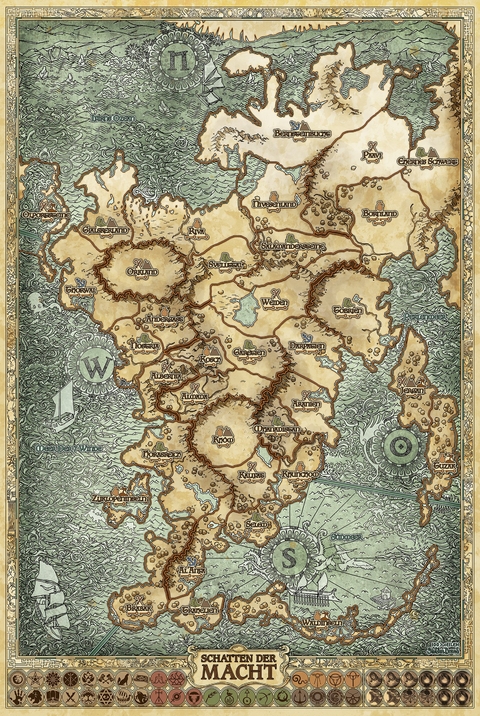 Schatten der Macht - Stoffkarte (Spiel-Zubeh&ouml;r) - Illustrator Steffen Brand