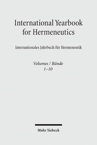 International Yearbook for Hermeneutics / Internationales Jahrbuch für Hermeneutik