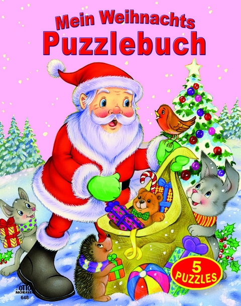 Mein Weihnachts-Puzzlebuch 5 Puzzles (12 teilig) mit gereimten Texten Blattst&auml;rke 3mm - S. H&uuml;ttenbrenner