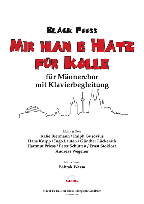 Bläck Fööss - Chorausgaben / Mir han e Hätz für Kölle - Bläck Fööss