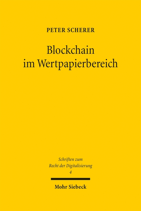 Blockchain im Wertpapierbereich - Peter Scherer