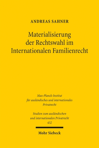 Materialisierung der Rechtswahl im Internationalen Familienrecht