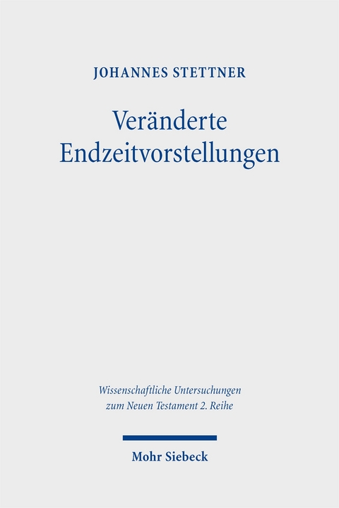 Veränderte Endzeitvorstellungen - Johannes Stettner