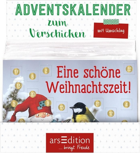 Display Adventskalender zum Verschicken A6-Format f&uuml;r Kinder Wichtelwald