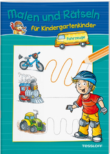 Malen und R&auml;tseln f&uuml;r Kindergartenkinder. Fahrzeuge
