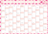 Gro&szlig;er rosa Wandkalender 2024 in DIN A1 (84 x 59,4 cm) f&uuml;r zu Hause oder das B&uuml;ro. Rosa XXL Wandplaner, Jahreskalender f&uuml;r 12 Monate 2024. Jahresplaner gro&szlig; inklusive aller gesetzlichen und nicht-gesetzlichen Feiertage - Lisa Wirth