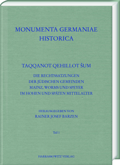 Taqqanot Qehillot &Scaron;um - Rainer Josef Barzen
