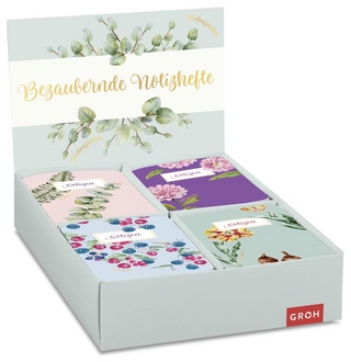 Display 4x10 Expl. Notizhefte Blütenzauber DIN A6, Einzel-UVP 2,99