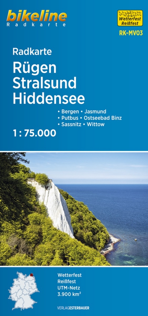 Radkarte R&uuml;gen Stralsund Hiddensee (RK-MV03) - 