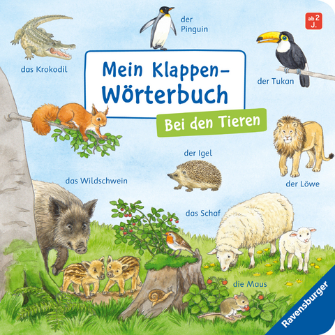 Mein Klappen-W&ouml;rterbuch: Bei den Tieren - Susanne Gernh&auml;user