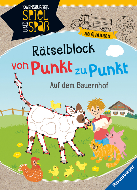 R&auml;tselblock von Punkt zu Punkt: Auf dem Bauernhof - Cornelia Rist, Martine Richter
