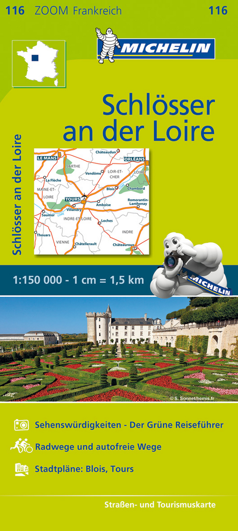 Chateaux of the Loire - Zoom Map 116 -  Michelin
