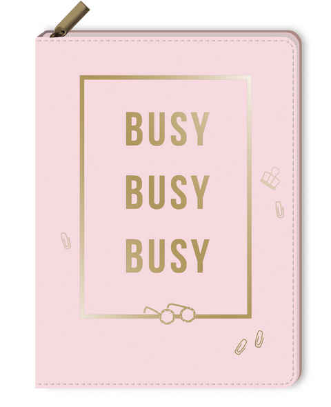 Notizbuch mit Rei&szlig;verschluss - Busy, busy, busy